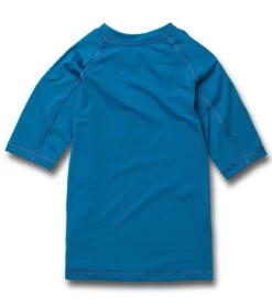 Volcom Boys' Lido Solid Short Sleeve Rashguard (Toddler, Little Kid, Big Kid) -Swimming Shops 5665892040872 trueblue 2a