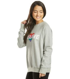 Spiritual Gangster Believe Classic Crew Sweatshirt -Swimming Shops 5666054176936 mediumheathergrey 5a