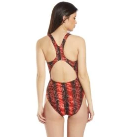 Women's Edge Wave Back One Piece Swimsuit -Swimming Shops 5666078589096 red 3a