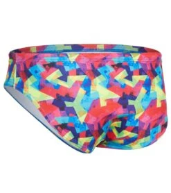 TURBO Men's Bright Splash Of Color Water Polo Brief -Swimming Shops 5666524594344 red 2a