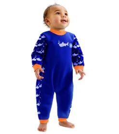 Shark Orange Warm In One Thermal Wetsuit (Baby) -Swimming Shops 5666676342952 sharkorange 3a