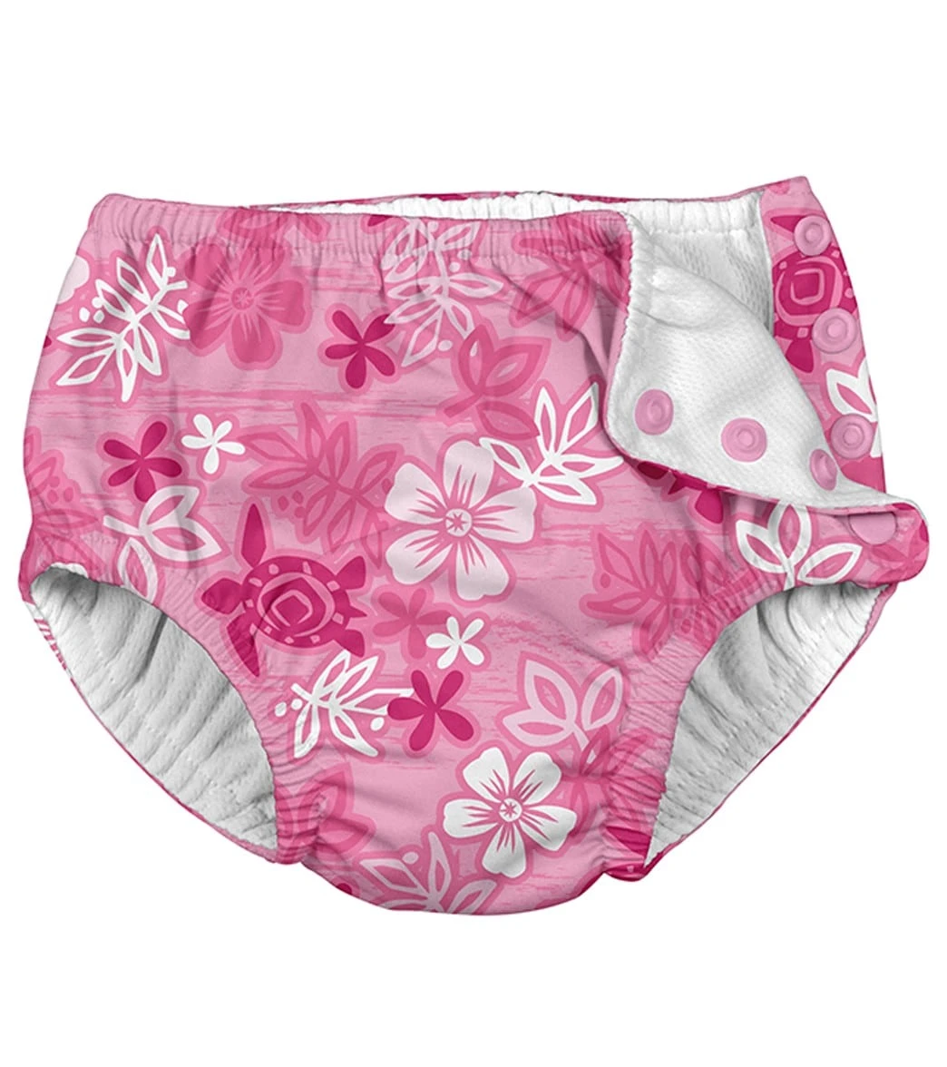 Girls' Hawaiian Turtle Swim Diaper (Baby, Toddler) 1 Girls' Hawaiian Turtle Swim Diaper (Baby, Toddler)