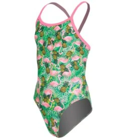Flamingo Frenzy Thin Strap One Piece Swimsuit Youth (22-28)