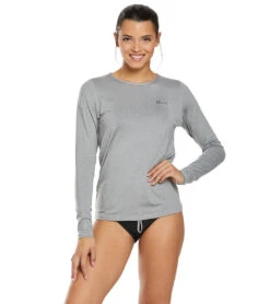 Level Six Women's Oasis Long Sleeve UPF 30+ Sun Shirt -Swimming Shops 5667080405160 lightgreymelange 4a
