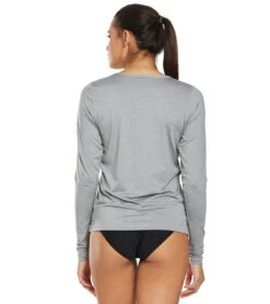Level Six Women's Oasis Long Sleeve UPF 30+ Sun Shirt -Swimming Shops 5667080405160 lightgreymelange 5a