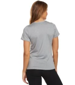 Level Six Women's Oasis Short Sleeve UPF 30+ Sun Shirt -Swimming Shops 5667081355432 lightgreymelange 3a