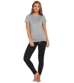 Level Six Women's Oasis Short Sleeve UPF 30+ Sun Shirt -Swimming Shops 5667081355432 lightgreymelange 4a