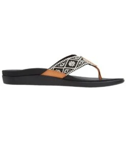 Reef Ortho-Bounce Woven Flip Flop -Swimming Shops 5667247227048 blackwhite 3a