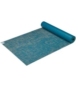 Gaiam Jute Yoga Mat 68" 6mm Thick -Swimming Shops 5667308667048 turquoisebeige 3a