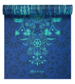 Gaiam Premium Reversible Divine Impressions Yoga Mat 68" 6mm Extra Thick -Swimming Shops 5667310698664 divineimpressions 5a