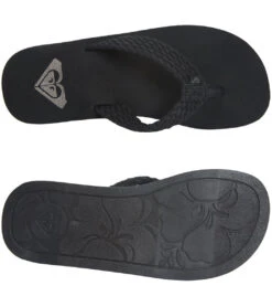 Roxy Women's Porto III Braid Flip Flop -Swimming Shops 5668403314856 black 4a