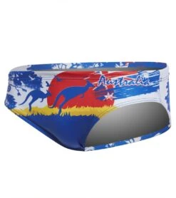 TURBO Men's Austrailia Landscape Water Polo Brief -Swimming Shops 5668904337576 royal 2a