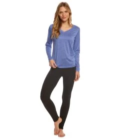 Women's Long Sleeve Tech T Shirt -Swimming Shops 5669120016552 trueroyalheather 4a