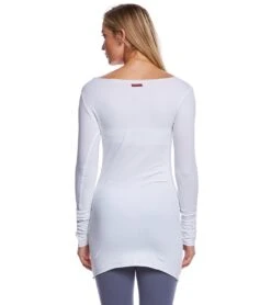 Long Sleeve Skinny Yoga Tee -Swimming Shops 5669196955816 white 3a