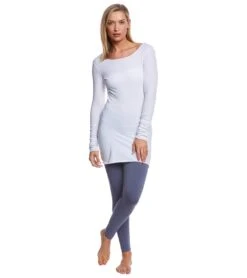 Long Sleeve Skinny Yoga Tee -Swimming Shops 5669196955816 white 4a