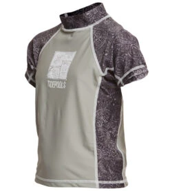 Boys' Sundial UV 50+ Short Sleeve Rashguard (Toddler, Little Kid, Big Kid) -Swimming Shops 5669355716776 stone 2a