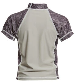 Boys' Sundial UV 50+ Short Sleeve Rashguard (Toddler, Little Kid, Big Kid) -Swimming Shops 5669355716776 stone 3a