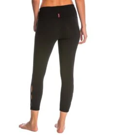Contour Rolldown Cropped Cotton Yoga Leggings -Swimming Shops 5669808865448 black 3a