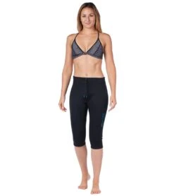 Level Six Women's 0.5MM Convection Neoprene Wetsuit Capri Pant -Swimming Shops 5669912412328 black 3a