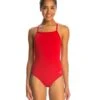 Reliance Solid V-Back One Piece Swimsuit