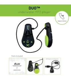 FINIS Duo Underwater Bone Conduction MP3 Player -Swimming Shops 5670236455080 blackacidgreen 9a