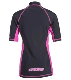 CRESSI Girls' Classic Short Sleeve Rashguard (7yrs-15yrs) -Swimming Shops 5670637273256 blackpink 3a