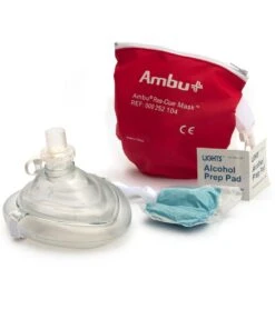 Lifeguard Ambu CPR Mask In Red Pouch