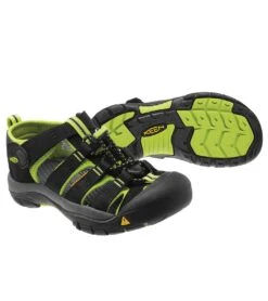 Keen Youth's Newport H2 Water Shoes -Swimming Shops 5671117193384 blacklimegreen 3a