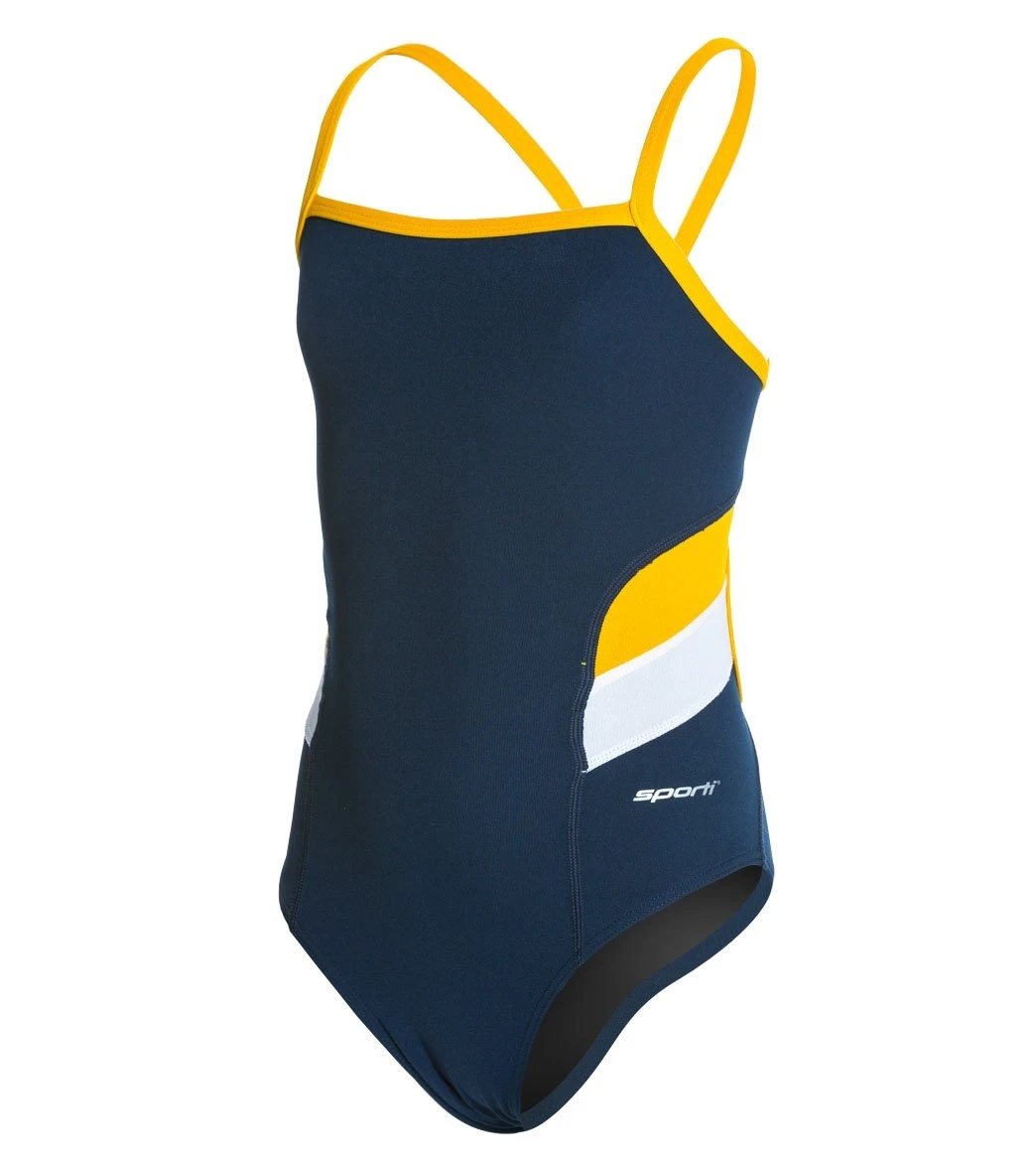 HydroLast Splice Thin Strap One Piece Swimsuit Youth (22-28) 1 HydroLast Splice Thin Strap One Piece Swimsuit Youth (22-28)