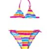 Arena Girls' 6-7 Years Stripes Triangle Bikini Swimsuit Set