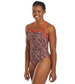 Nike Women's HydraStrong Pixel Party Crossback One Piece Swimsuit -Swimming Shops 5677840629928 universityred 5a