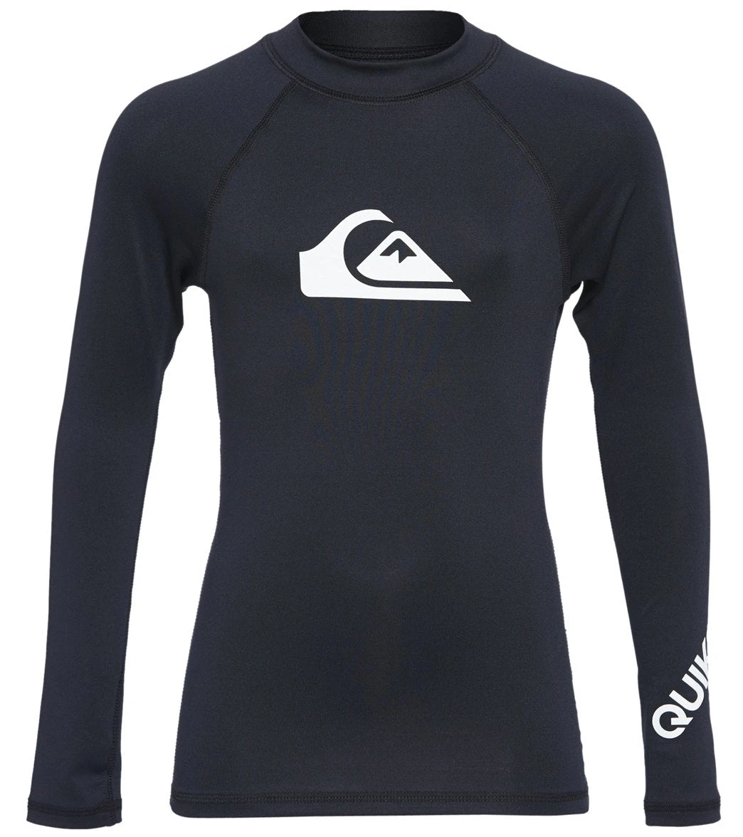 Quiksilver All Time Long Sleeve Rash Guard (Big Kid) 1 Quiksilver All Time Long Sleeve Rash Guard (Big Kid)