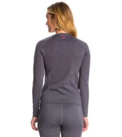 Level Six Women's Hot Fuzz Long Sleeve Fleece Paddle Top -Swimming Shops 5684465860776 blackspacedye 3a