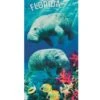 Dohler Florida Manatees Beach Towel 30" X 60"