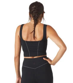 Corseted Yoga Sports Bra 6 Corseted Yoga Sports Bra -Swimming Shops 5881864978600 blackwhite 3a