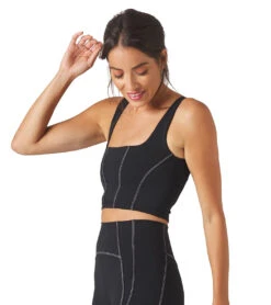 Corseted Yoga Sports Bra 7 Corseted Yoga Sports Bra -Swimming Shops 5881864978600 blackwhite 4a