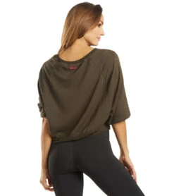 Crop Sweatshirt -Swimming Shops 5990720635048 olive 3a