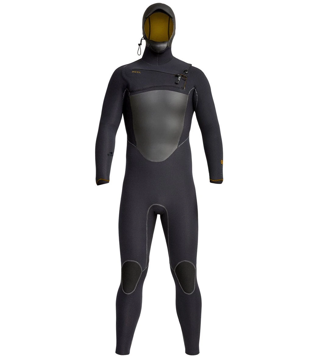 Xcel Men's 5/4mm Drylock X Hooded Front Zip Fullsuit Wetsuit 1 Xcel Men's 5/4mm Drylock X Hooded Front Zip Fullsuit Wetsuit