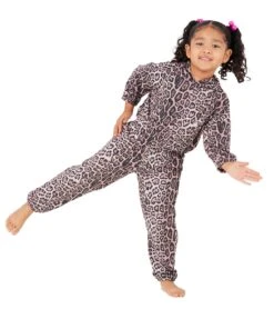 Onzie Girl's Hooded Sweatshirt -Swimming Shops 6287065743528 leopard 3a