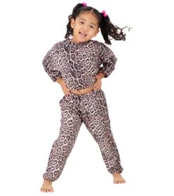Onzie Girl's Hooded Sweatshirt -Swimming Shops 6287065743528 leopard 4a