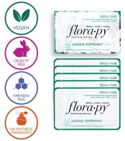 Detox Aromatherapy Sheet Mask 5 Count, Jasmine Peppermint -Swimming Shops 6611788660904 5