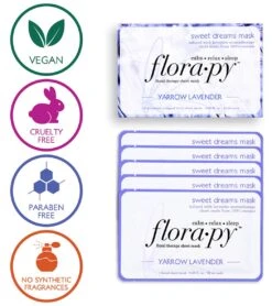 Sweet Dreams Aromatherapy Sheet Mask 5 Count, Yarrow Lavender -Swimming Shops 6611789414568 5