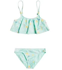 Roxy Girls' Mermaid Spirit Flutter Two Piece Bikini Set