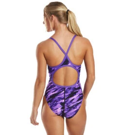 TYR Women's Vitric Diamondfit One Piece Swimsuit 7 TYR Women's Vitric Diamondfit One Piece Swimsuit -Swimming Shops 6663778828456 purple 3a