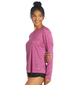 Women's L/S Hybrid UPF 50+ Sun Shirt 7 Women's L/S Hybrid UPF 50+ Sun Shirt -Swimming Shops 6728916631720 fushia 4a