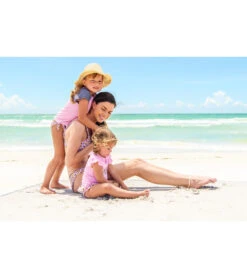 Girls' Leopard Love Short Sleeve Two Piece Ruffle Rash Guard Set (Baby, Toddler) -Swimming Shops 6747573616808 pink 3a