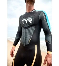 TYR Men's Hurricane Cat 2 Fullsleeve Triathlon Wetsuit -Swimming Shops 6751580749992 blackblueorange 4a
