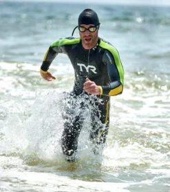 TYR Men's Hurricane Cat 5 Fullsleeve Triathlon Wetsuit -Swimming Shops 6751581470888 blackgreenyellow 4a