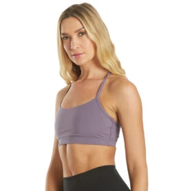 Delight Solid Racer Back Sports Bra -Swimming Shops 6769288609960 purpletaupe 5a