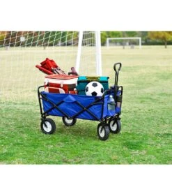 Collapsible Folding Outdoor Utility Wagon -Swimming Shops 6848915898536 blue 7a
